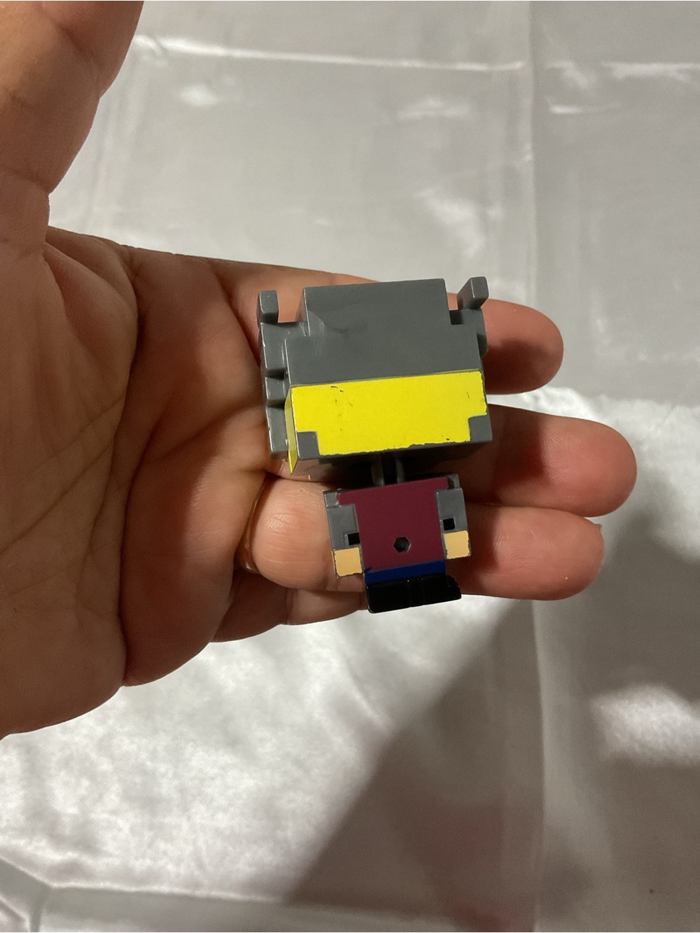 Gray Pixel-Style Wearable Accessory - Picture 4 of 5
